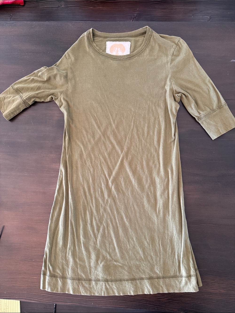 Blake Olive Green Short Sleeve T-Shirt Dress